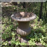 L04. Metal urn planter. 